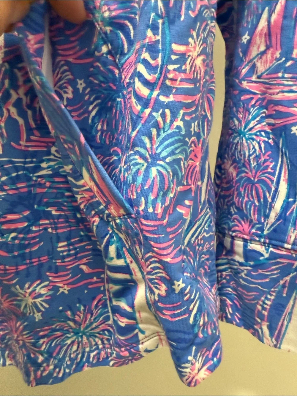 Lilly Pulitzer Skipper Popover It’s a Sailabration Women’s Large Boca blue